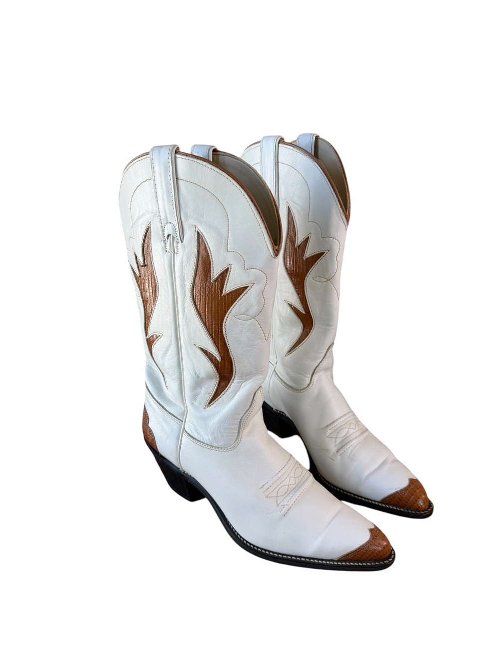 Vintage Coastal Cowboy LEATHER Boots - Stylish Pull-On Style